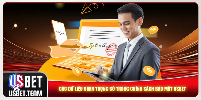 Các dữ liệu quan trọng có trong chính sách bảo mật Usbet Các dữ liệu quan trọng có trong chính sách bảo mật Usbet